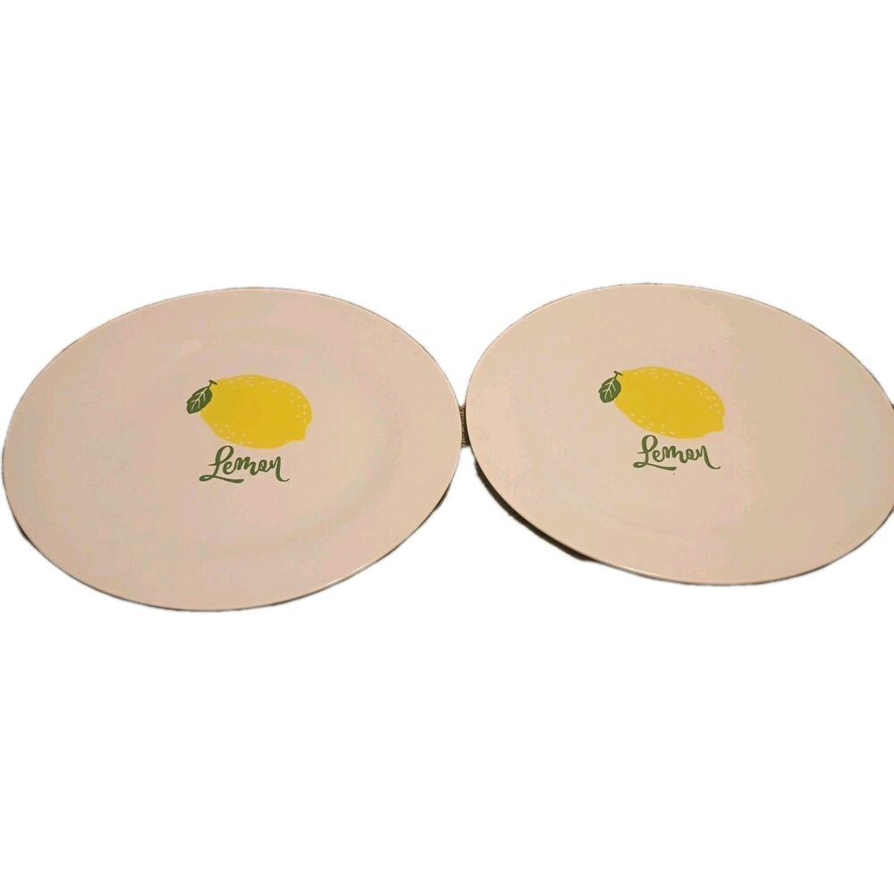 Lemon Dish Set "When Life Gives You Lemons" Yellow and White 4 Pieces